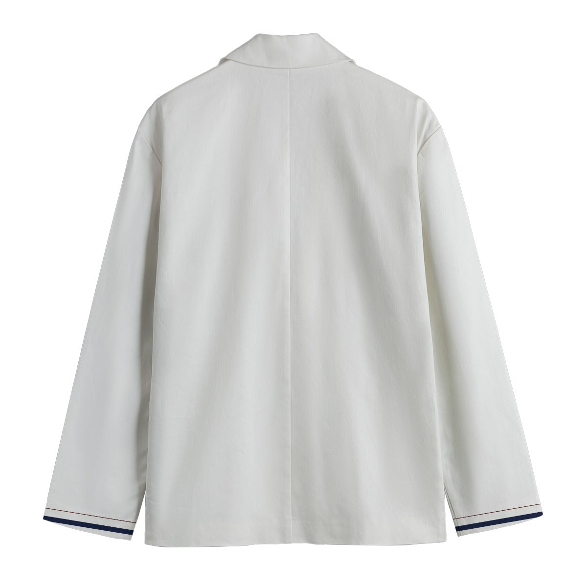 Men's Casual Flat Lapel Collar Blazer | Cotton by Maroon Navy