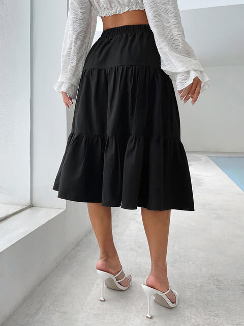 Tiered Midi Skirt