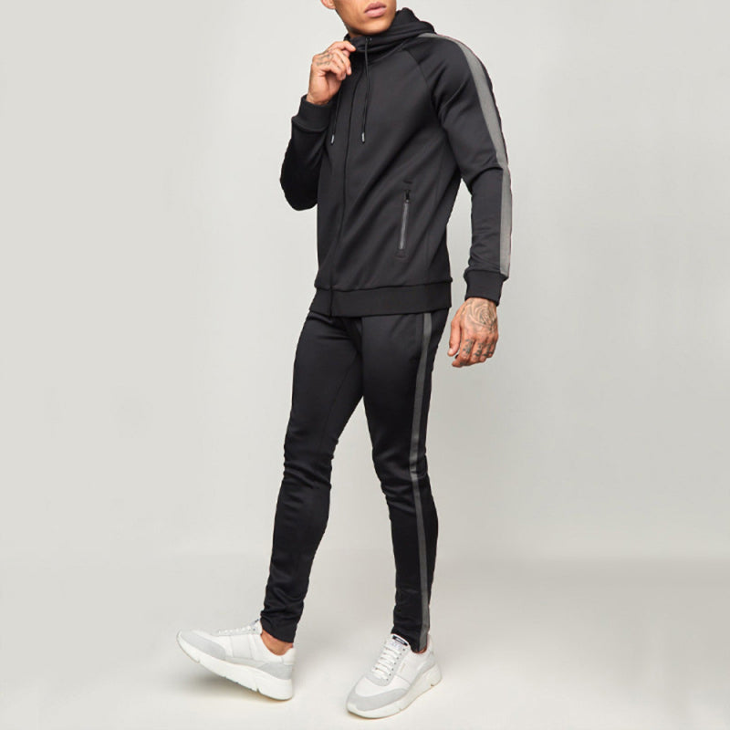 Men's casual running and fitness sports sweater sets