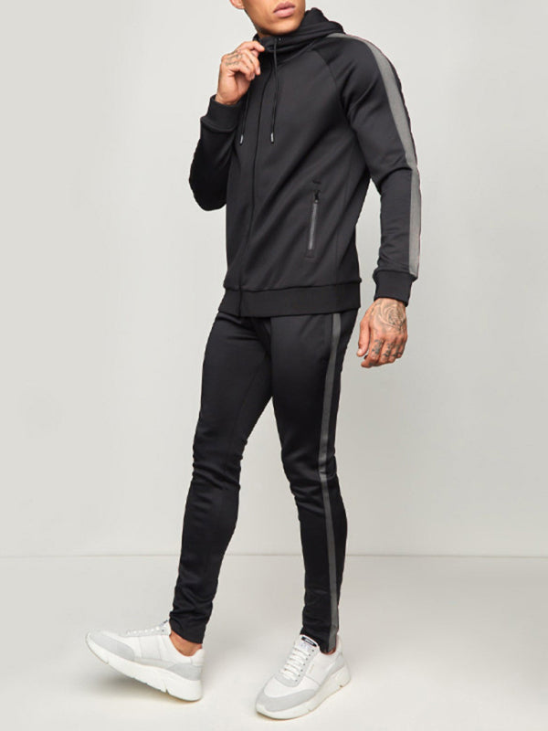 Men's casual running and fitness sports sweater sets