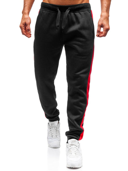 Men's fashion casual stitching pencil trousers