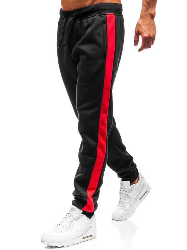 Men's fashion casual stitching pencil trousers