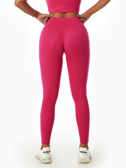Women's quick-drying high-waisted hip-lifting nude leggings